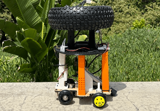 Assembled pneumatic rover, side profile