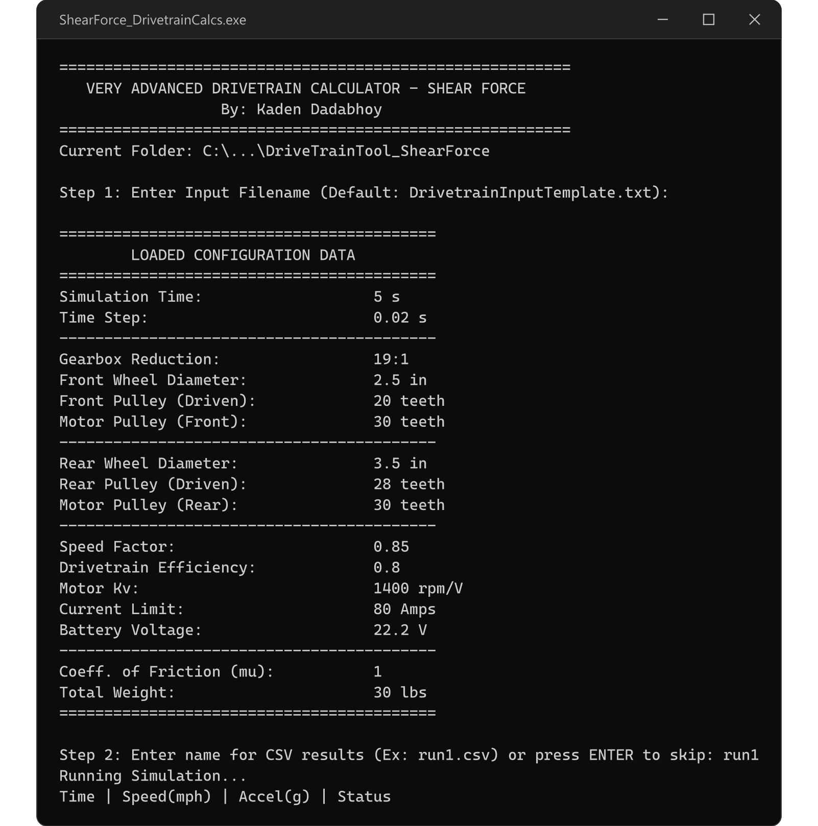 Simulation Example 1