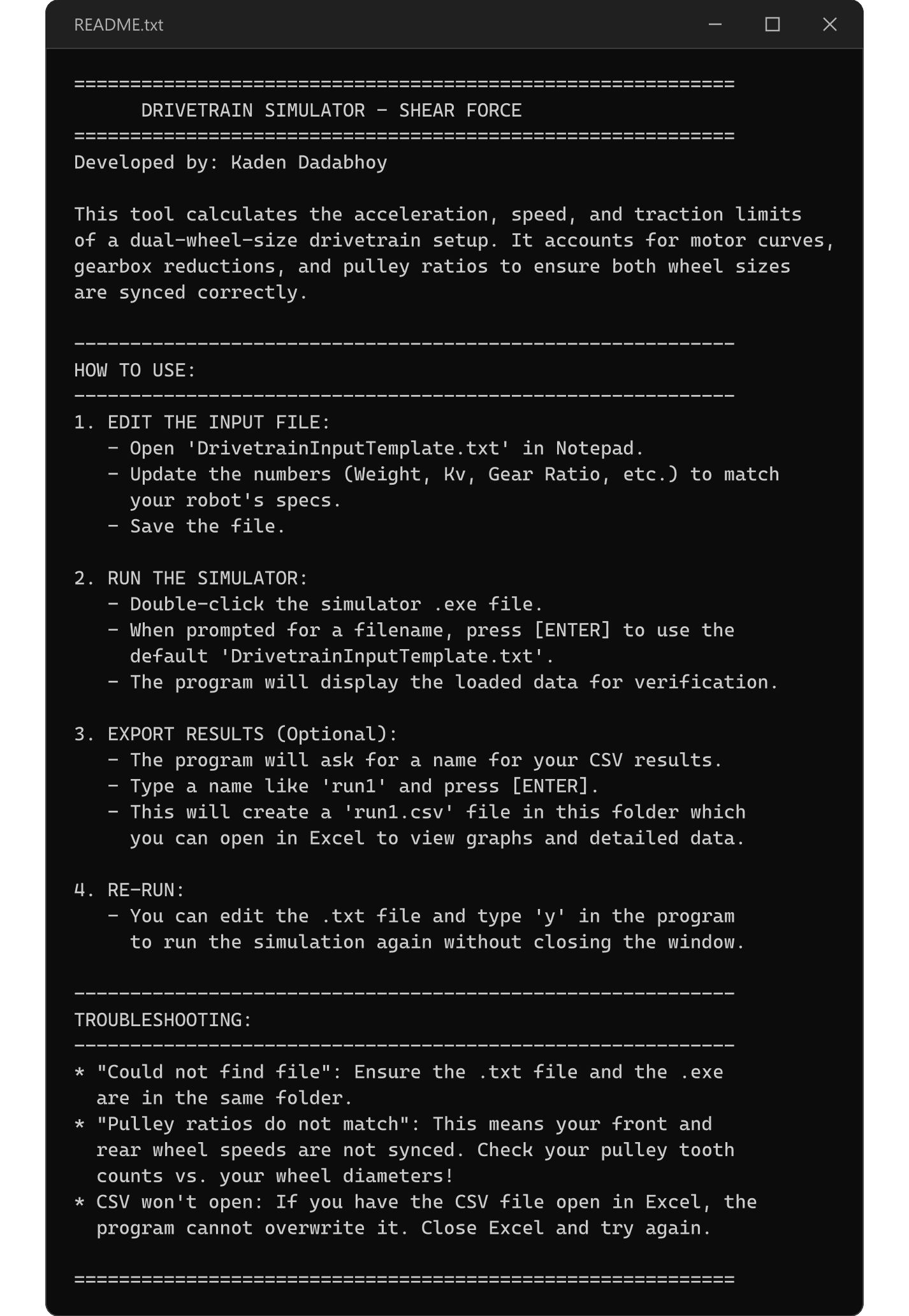 README / Instructions