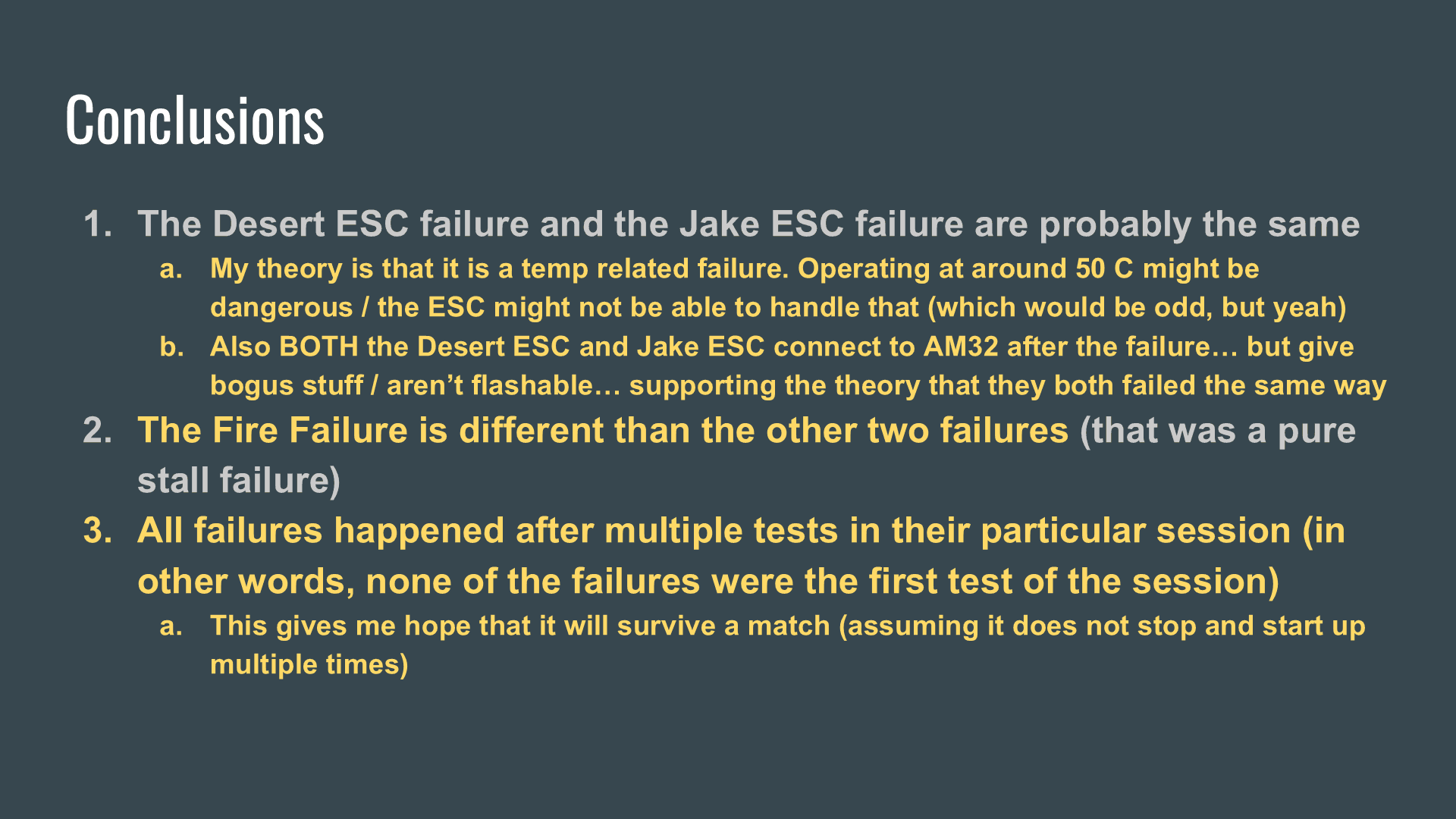 RCA slide: conclusions